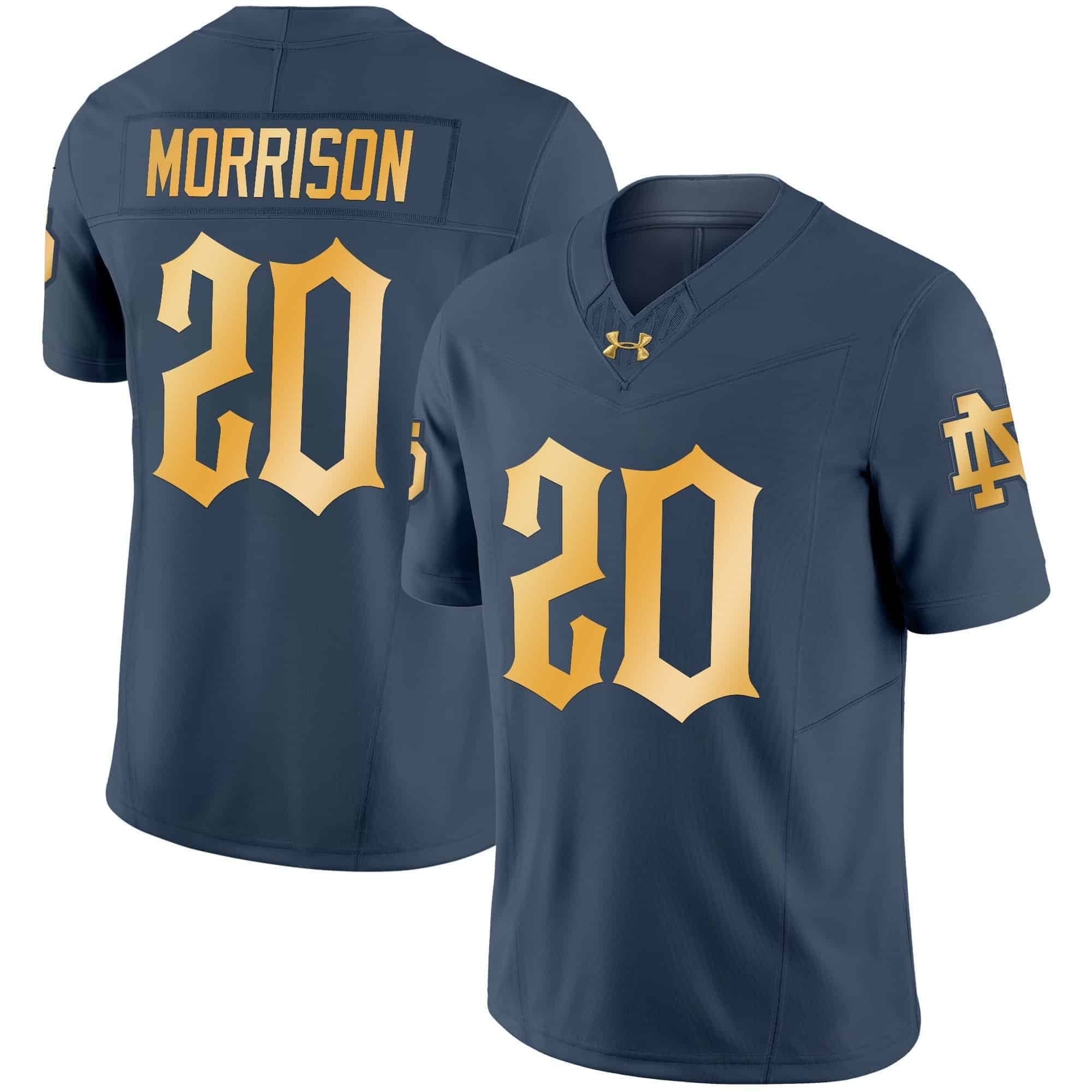 Men Notre Dame Fighting Irish #20 Morrison Drak Blue 2024 Vapor Limited NCAA Jersey->indianapolis colts->NFL Jersey